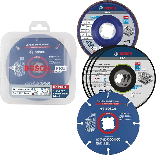 Bosch Accessories Jeu X-LOCK 5 pièces, Ø 125 mm, photographie du produit