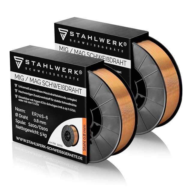 STAHLWERK ER70S-6 (SG2) Ø 0,8 mm, 2 × 5 kg, photographie du produit