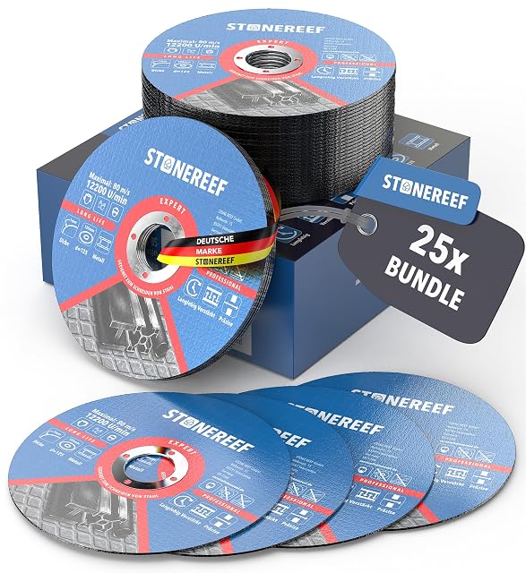 STONE REEF Disques à tronçonner 125 × 1 mm, 25 pièces, photographie du produit